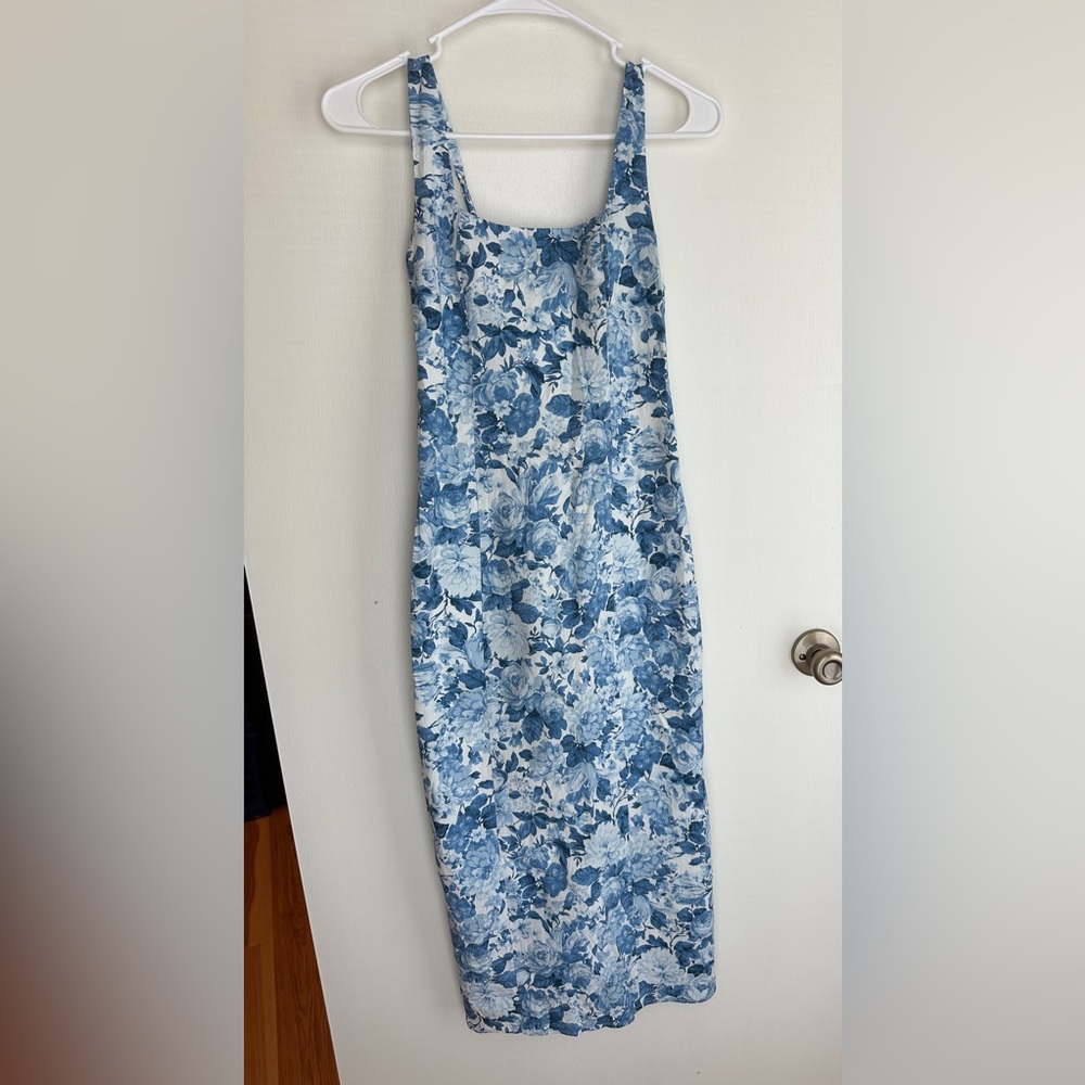 Abercrombie & Fitch Blue Floral Midi Dress